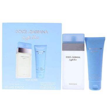 Dolce & Gabbana Light Blue Woman zestaw woda toaletowa spray 100ml + krem do ciała 75ml ( 1szt.)