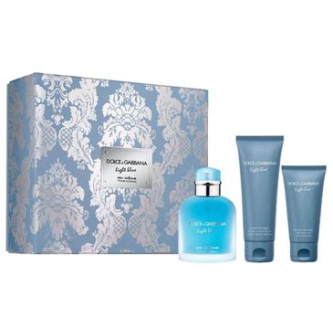 Dolce&Gabbana Light Blue Eau Intense Pour Homme zestaw woda perfumowana spray 100ml + balsam po goleniu 75ml + żel pod prysznic 50ml