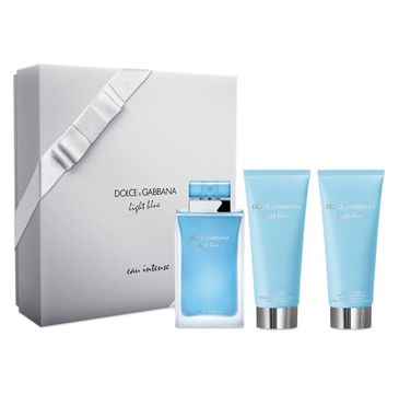 Dolce&Gabbana Light Blue Eau Intense zestaw woda perfumowana spray 100ml + balsam do ciała 100ml + żel pod prysznic 100ml