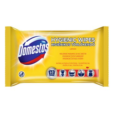 Domestos Hygienic Wipes chusteczki do czyszczenia Lemon 60szt