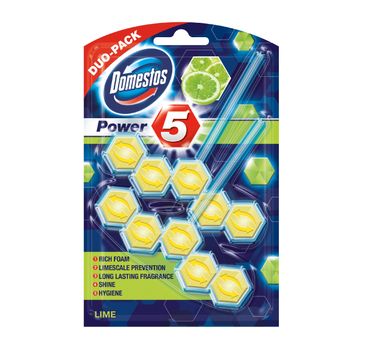 Domestos Lime DUO kostka WC power 5 koszyk 2 x 55 g