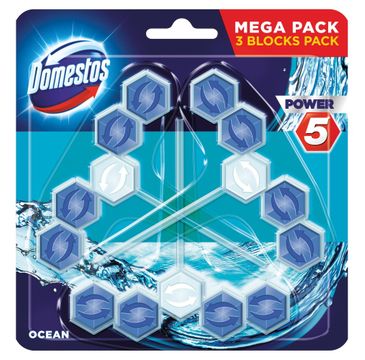 Domestos Ocean TRIO Kostka WC Power 5 koszyk 3 x 55 g