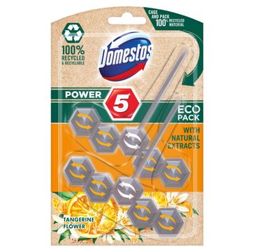 Domestos Power 5 Eco Tangerine Flower kostka zapachowa do toalet (2x 55 g)