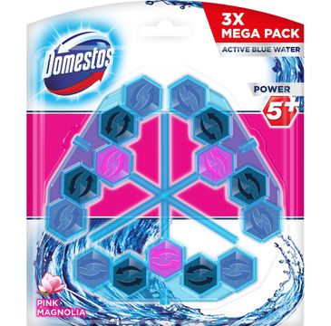 Domestos Power 5+ Pink Magnolia kostka toaletowa (3 x 55 g)