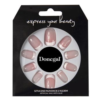 Donegal sztuczne paznokcie z klejem Express Your Beauty (3040) 1 op. - 28 szt.