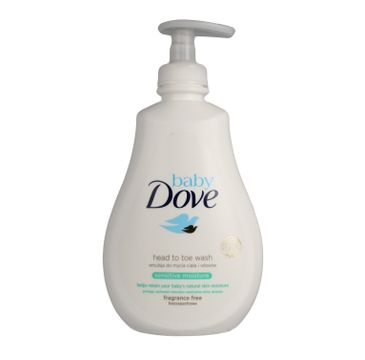 Dove Baby Emulsja nawilżająca do mycia ciała i włosów Sensitive dla dzieci 400ml