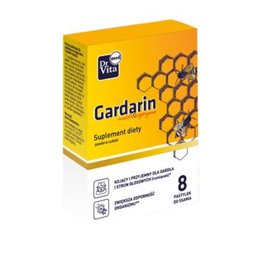 Dr Vita Gardarin Miód & Cytryna suplement diety 8 pastylek do ssania