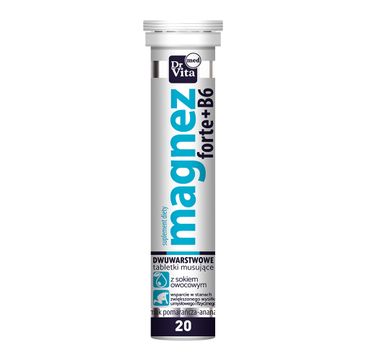 Dr Vita Magnez Forte + B6 z sokiem suplement diety 20 tabletek musujących