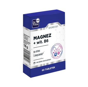 Dr Vita Magnez + Witamina B6 suplement diety na stres i zmęczenie (60 tabletek)