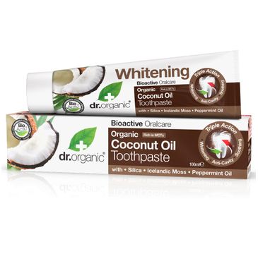 Dr.Organic Virgin Coconut Oil Toothpaste wybielająca pasta do zębów o potrójnym działaniu z olejem kokosowym 100ml