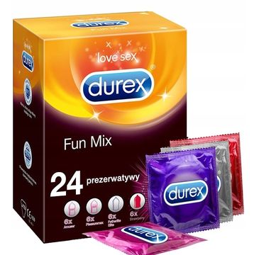 Durex prezerwatywy Fun Mix lateksowe 24 szt