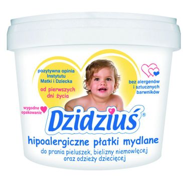 Dzidziuś – Hipoalergiczne płatki mydlane do prania bielizny niemowlęcej i dziecięcej (400 g)