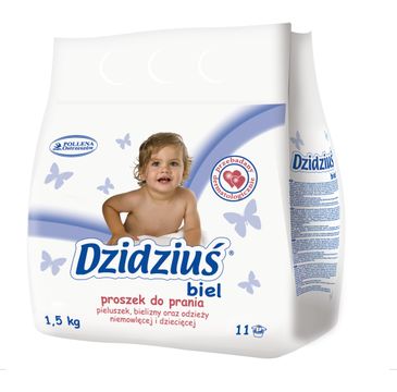 Dzidziuś proszek do prania pieluszek bielizny odzieży niemowlęcej biel 1.5 kg