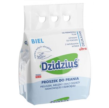 Dzidziuś Proszek do prania pieluszek bielizny odzieży niemowlęcej biel 3 kg