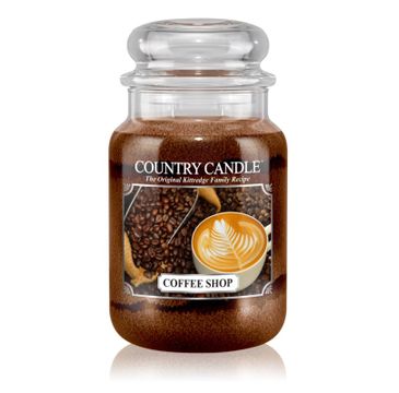 Country Candle – świeca zapachowa z dwoma knotami Coffee Shop (652 g)