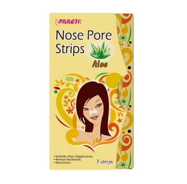 Prreti Nose Pore Strips – oczyszczające plastry na nos Aloes (3 szt.)