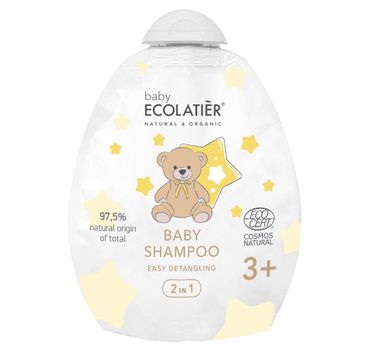 Ecolatier Baby szampon dla niemowląt 2w1 łatwe rozczesywanie 3+ DOY-PACK (250 ml)