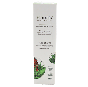 Ecolatier Organic Aloe Vera krem do twarzy głęboko nawilżający cera wrażliwa (50 ml)
