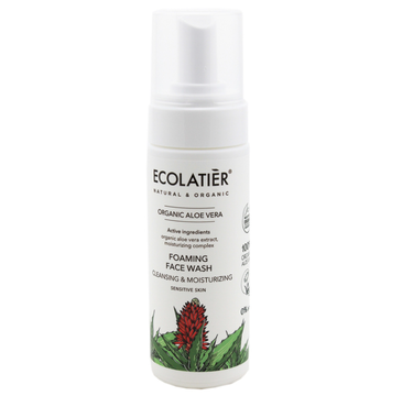 Ecolatier Organic Aloe Vera pianka do mycia twarzy cera wrażliwa (150 ml)