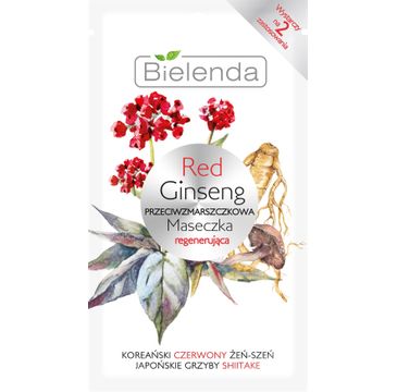 Bielenda Red Ginseng przeciwzmarszczkowa maseczka regenerująca do twarzy (8 g)