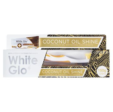 White Glo Coconut Oil Shine wybielająca pasta do zębów 120ml + szczoteczka do zębów (1 szt.)