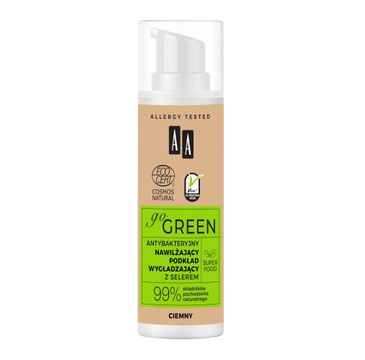 AA – Go Green Podkład Antybakteryjny Wygładzający Z Selerem Ciemny Natural (30 ml)