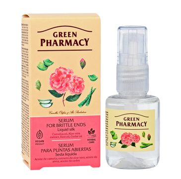 Green Pharmacy serum na łamliwe końcówki, jedwab do włosów w płynie (30 ml)