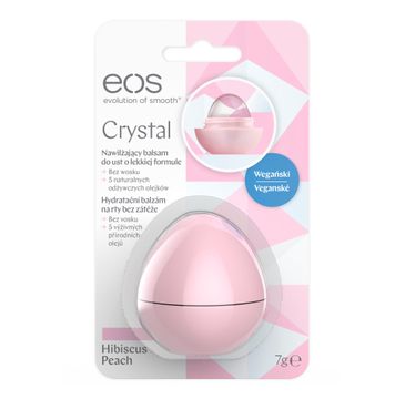 eos Crystal Lip Balm nawilżający balsam do ust o lekkiej formule Hibiscus Peach 7g