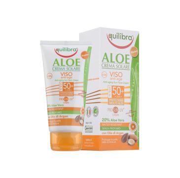 Equilibra Aloesowy krem przeciwsłoneczny SPF 50 anti age (75 ml)