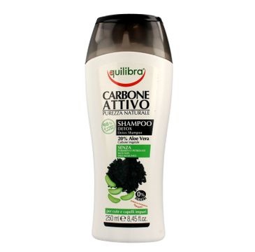 Equilibra Carbone Attivo szampon do włosów oczyszczający z aktywnym węglem Detox (250 ml)