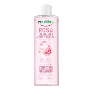 Equilibra Rosa Delikatnie Oczyszczająca Różana Woda micelarna z kwasem hialuronowym (400 ml)