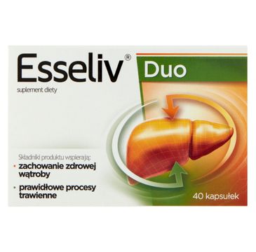 Esseliv Duo suplement diety wspomagający wątrobę oraz procesy trawienne 40 kapsułek