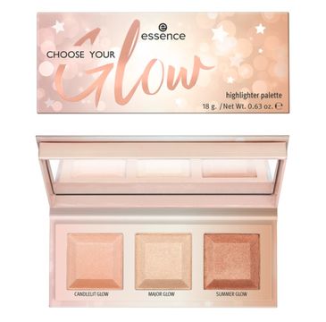 Essence Choose Your Glow Highlighter Palette paleta rozświetlaczy (18 g)