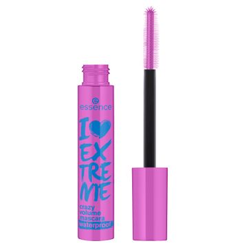 Essence I Love Extreme Crazy Volume Mascara Waterproof wodoodporny pogrubiający tusz do rzęs Black (12 ml)