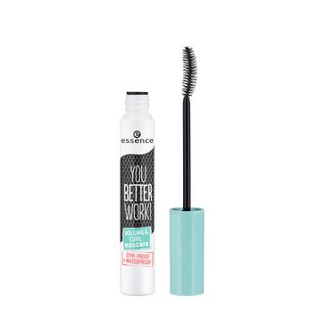 Essence You Better Work! Volume & Curl Mascara wodoodporny pogrubiająco-podkręcający tusz do rzęs Black 10ml