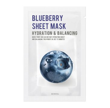 Eunyul Blueberry Sheet Mask nawilżająca maseczka w płachcie z jagodami (22 ml)