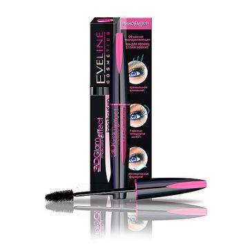 Eveline 3D Glam Mascara Effect Long & Curl Up – wydłużająco-podkreślający tusz do rzęs Black (1 szt.)