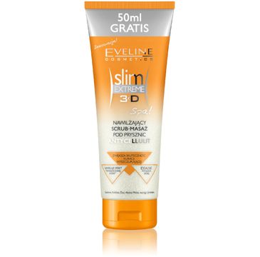 Eveline 3D Slim Extreme – nawilżający scrub pod prysznic (250 ml)