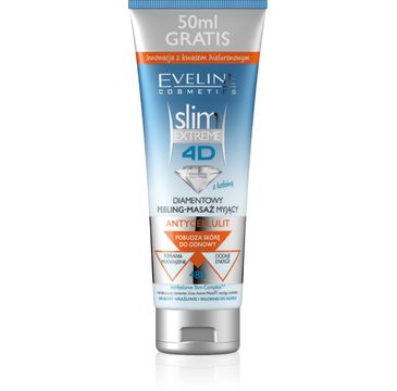Eveline 4D Slim Extreme – diamentowy peeling do ciała antycellulitowy (250 ml)