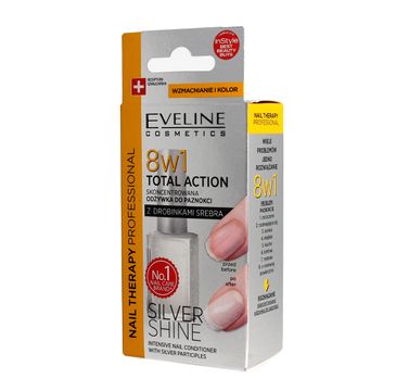 Eveline 8w1 Total Action Silver Shine (Nail Therapy odżywka do paznokci 12 ml)