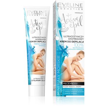 Eveline Active Epil – ekspresowy krem do depilacji ultraodżywczy Minerały Morskie (125 ml)