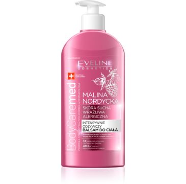 Eveline Body Care Med – odżywczy balsam do skóry suchej i normalnej Malina Nordycka (350 ml)