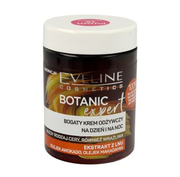 Eveline Botanic Expert – krem odżywczy na dzień i noc Ekstrakt z Lnu (100 ml)