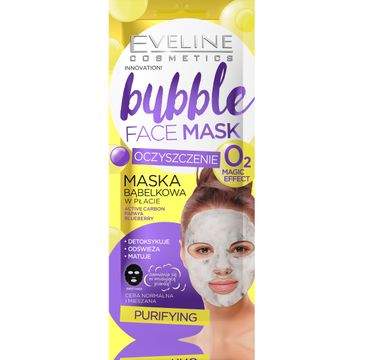 Eveline Bubble Face Mask – maska bąbelkowa w płachcie oczyszczająca (1 szt.)