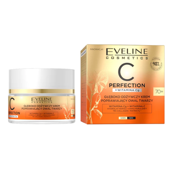 Eveline Cosmetics C-Perfection głęboko odżywczy krem poprawiający owal twarzy 70+ (50 ml)