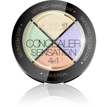 Eveline Concealer – zestaw korektorów do twarzy Sensation 4w1 (4,4 g)