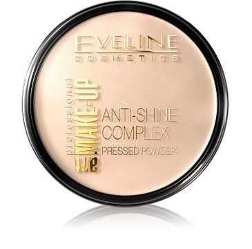 Eveline Cosmetics Art Make-Up Anti-Shine Complex Pressed Powder matujący puder mineralny z jedwabiem 33 Golden Sand (14 g)