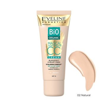 Eveline Cosmetics Bio Organic Magical Color Correction Cream krem CC z mineralnymi pigmentami 02 Natural (30 ml)