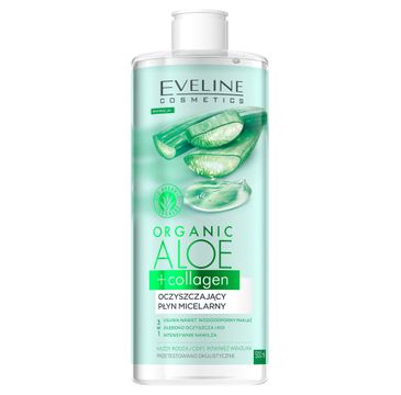 Eveline Cosmetics Organic Aloe + Collagen oczyszczający płyn micelarny 3w1 (500 ml)