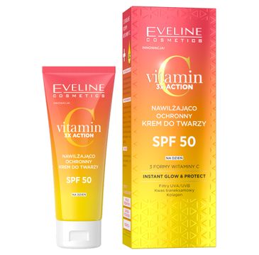 Eveline Cosmetics Vitamin C 3x Action nawilżająco-ochronny krem do twarzy SPF50 (30 ml)